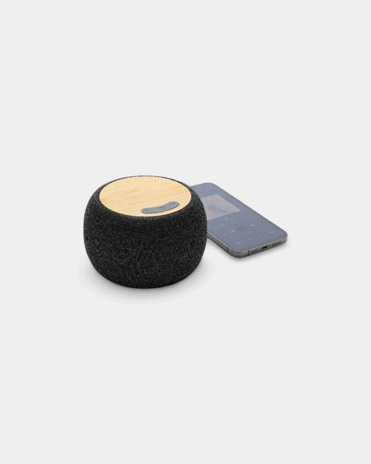 Enceinte 5W en plastique recyclé RCS et bambou à personnaliser - 1